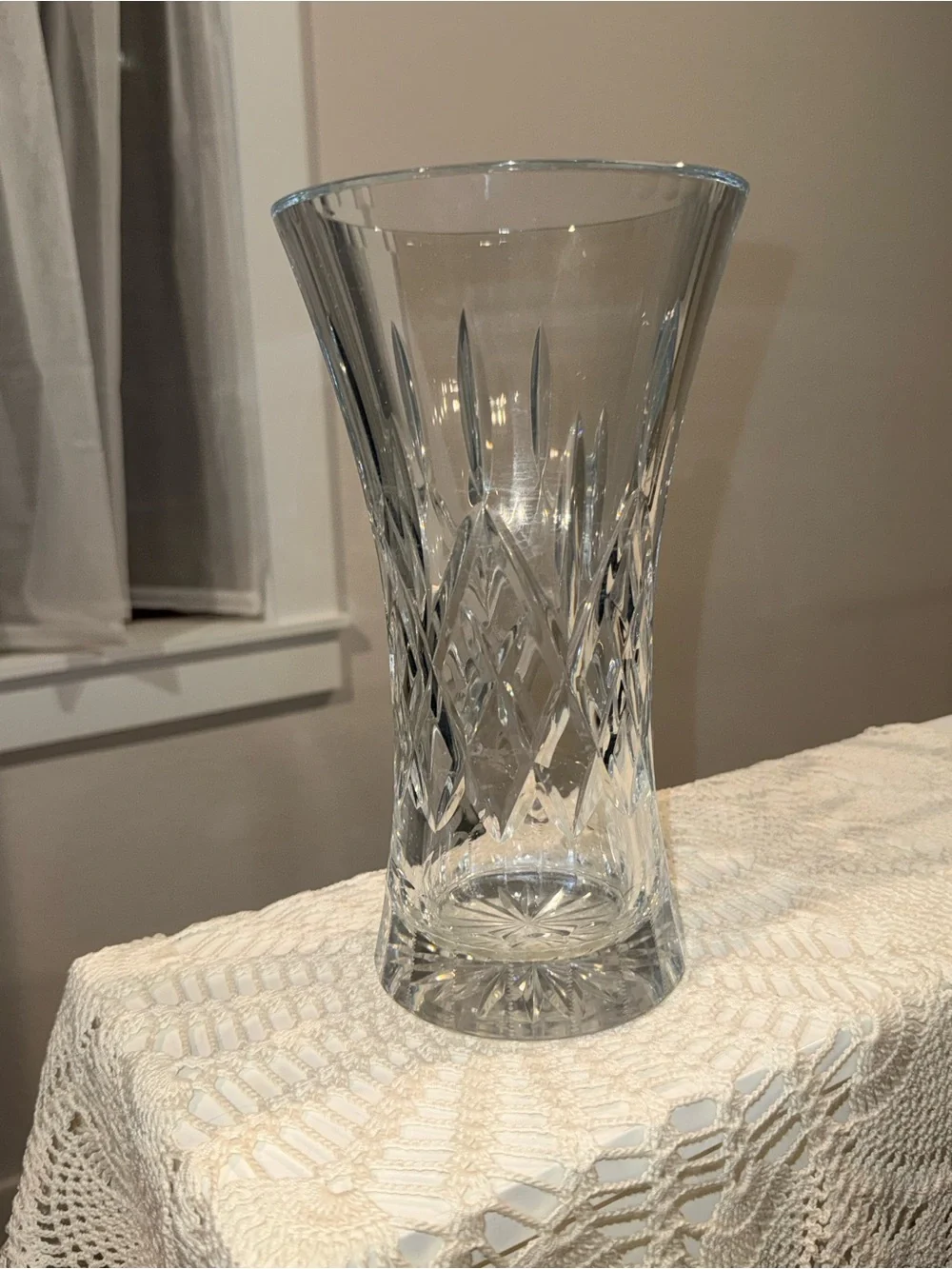 Rogaska Clear Cut Crystal Vase